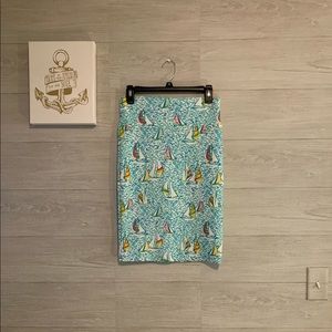 NWOT Lularoe Cassie Sailboat Pencil Skirt